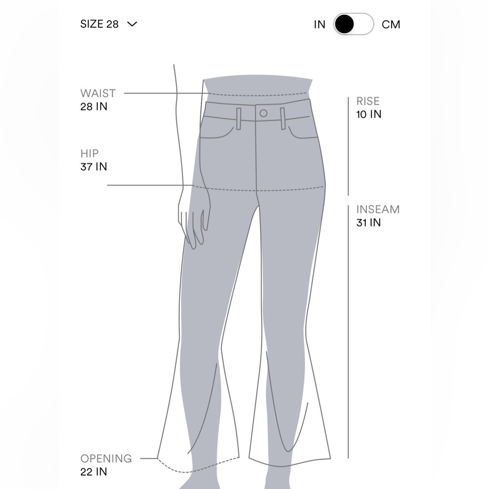 Frame 'le high flare' jeans, blue, women size 28 New no tags - Picture 10 of 10